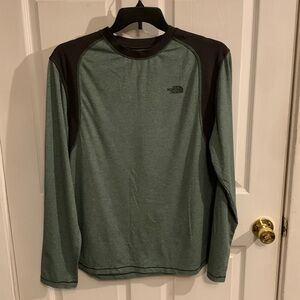 The North Face Green and Black Short Sleeve Tee